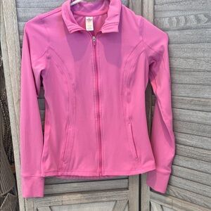 50. 90 Degree By Reflex girl Vibrant Pink Jacket longSleeve Sz med 10, pre owned